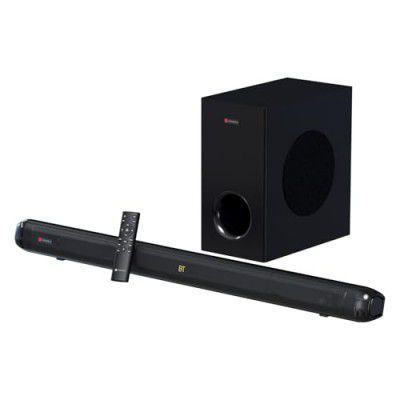 Portronics Pure Sound 108 160W Bluetooth Soundbar with Deep Bass, 6.5 Inch Subwoofer, 2.1 Channel Home Theatre, 3 EQ Modes, 3D Effect, Bluetooth 5.3V, Sleek Remote Control, Wide Compatibility(Black)
