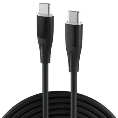 Portronics Silklink 60W PD Type-C to Type C Fast charging Cable (Black)