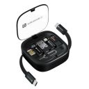 Portronics Snapcase 2 60W Multifunctional Fast Charging Data Cable Kit With Retractable Cable...