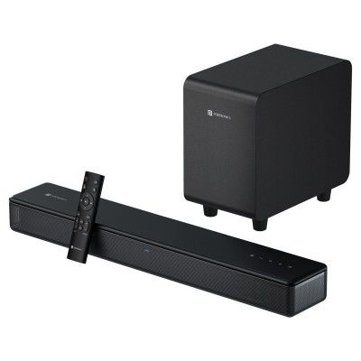 Portronics Sound Slick X 250W Bluetooth Soundbar with Wired Subwoofer for Deep Bass (Black)