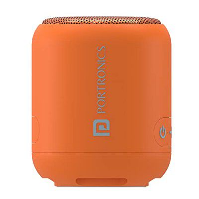 Portronics SoundDrum 1 10W TWS Portable Bluetooth 5.3 Speaker with Powerful Bass (Orange)