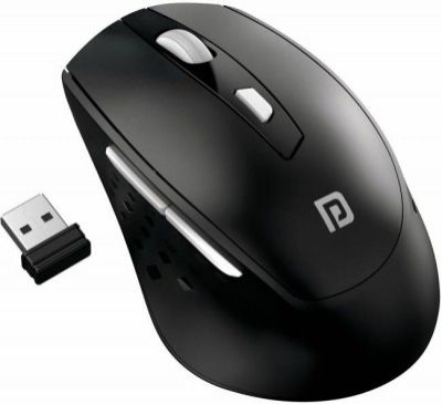 Portronics Toad 32 Wireless Mouse with 6 Buttons, Ergonomic Design, Adjustable Optical DPI Wireless Optical Mouse  (2.4GHz Wireless, Black)