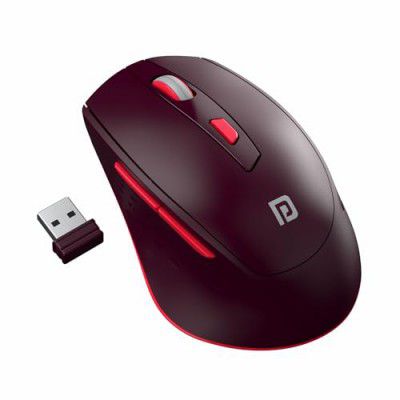 Portronics Toad 32 Wireless Mouse with 6 Buttons, 2.4 GHz Connectivity, 10m Working Range (Red)