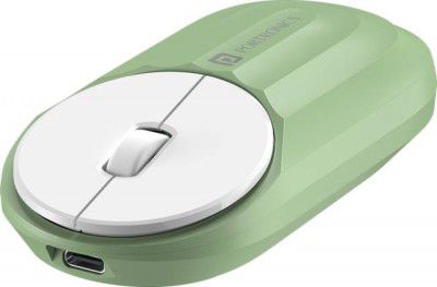 Portronics Toad 6 Rechargeable Bluetooth Mouse with 2.4 GHz Receiver & Silent Clicking Wireless Optical Mouse  (2.4GHz Wireless, Bluetooth, Green)