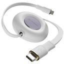 Portronics Upgraded Konnect Recoil 100W Type C to Type C Retractable  iPhone 15 Series&Type C Smartphones,?White...