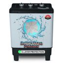 Power Guard 7.5 kg 5 Star Semi-Automatic Top Loading Washing Machine Appliance (PG75WM-BK-OP, Black, Powerful Motor, Effective Wash Pulsator,1400 RPM & Castors)...