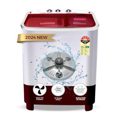 Power Guard 7.5 kg PG75WM-BG-OP 5 Star Semi-Automatic Top Loading Washing Machine Appliance (2024 Model)