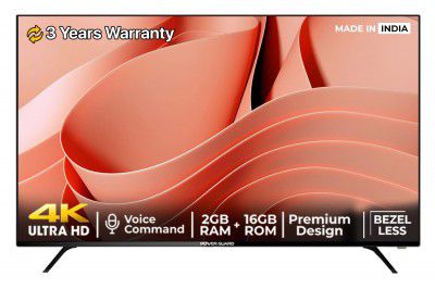 Power Guard 75" Frameless 4k Ultra HD Smart LED TV PG75F4k