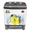 Power Guard 7Kg 5 Star Semi Automatic Top Loading Washing Machine (PG70WMSATL-01,White,Black)...