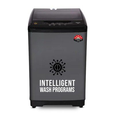 Power Guard PG70WMFATL-02 7kg 5-Star Automatic Washing Machine (Oceanus Wave Drum, Fuzzy Logic, Express Wash, Black) 