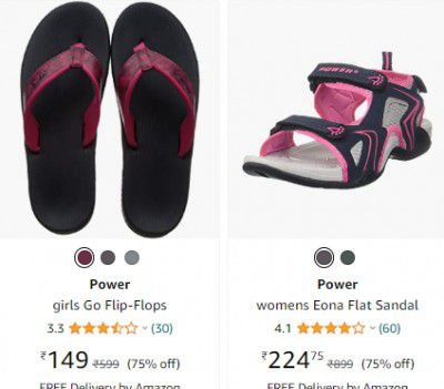Power Womens Sandal & Flip-Flops Upto 80% Off