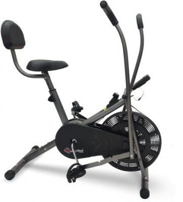 PowerMax BU-201 Dual Action Exercise Air Bike with Back Support