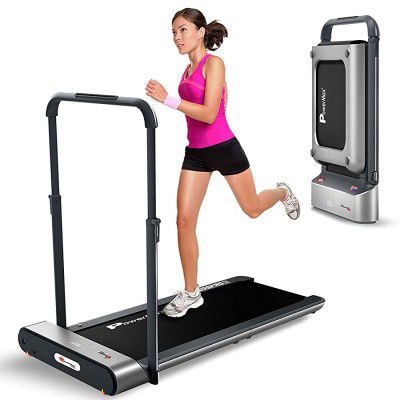 PowerMax Fitness JogPad-5 (5.0HP Peak) Smart Walk Double Fold Treadmill  