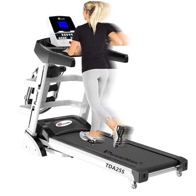 PowerMax Fitness TDA-255 2HP (4HP Peak) Motorized Treadmill with Free Installation Assistance, Home Use & Automatic Incline