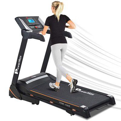 PowerMax Fitness TDM-100S 1.5HP (3HP Peak) Motorized Treadmill with Free Installation Assistance, Home Use & Automatic Lubrication
