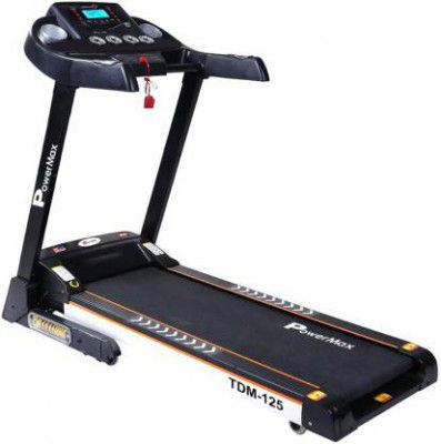 Powermax Fitness TDM-125 2.0HP Motorized Treadmill  iOS App and Semi-Auto Lubricating Treadmill