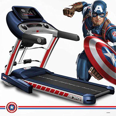 PowerMax Fitness X Marvel MT-1A Iron Man Edition (4HP Peak) Smart Folding Electric Multifunction Treadmill  Home Gym  