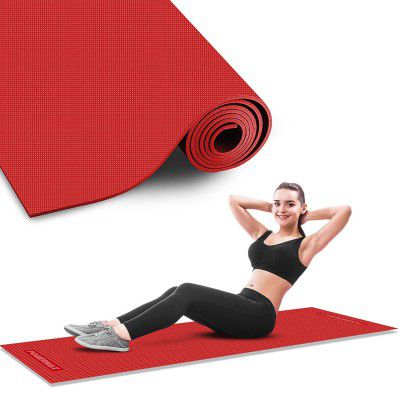 PowerMax Fitness YE4-1.1-RD 4mm Thick Premium Exercise Yoga Mat