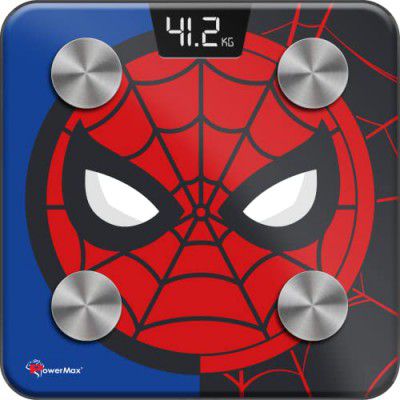 PowerMax X Marvel BCA-145 Spider-Man Edition Digital Bathroom Weight Scale, Max Weighing Capacity 180kg