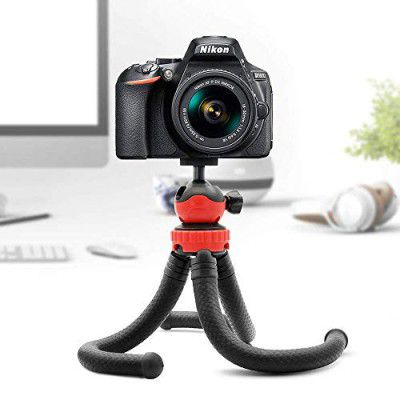 Powerpak DY-HJG-1 Flexible Gorillapod Tripod | with 360° Rotating Tripod Ball Head | Mobile Holder | GoPro Tripod Mount | for DSLR, Action Cameras & Smartphone | Payload 1.5Kg | RED