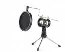 Powerpak F-9 Foldable Desktop Microphone Tripod Stand with Shock Mount Mic Holder ...
