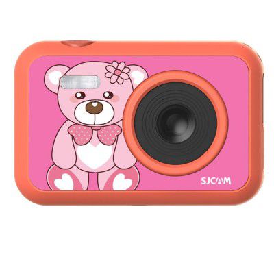 Powerpak Sjcam Funcam 2"/5.08 Cm LCD Hd Digital Action Camera Cartoon Print with in-Built Games (Funcam Bear), Dark Pink - Megapixels 5.0, Gb 32