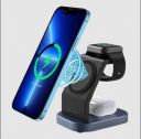 POWERUP 23W 3-in-1 Wireless Charger for iPhone, Air pods and Apple Watch (Qi Certified, Foldable Design, Black)...