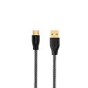 POWERUP Nylon Extra Tough Unbreakable Braided 1.5M USB to Micro USB Charging Cable - Black...