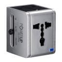 Powerup Stay Charged® Dual USB Ports Adapter Plug BIS Certified Universal Travel Charger - Silver...