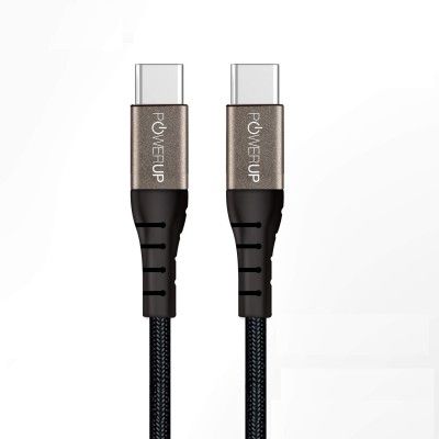 Powerup stay charged® Nylon Unbreakable Braided USB-C to USB-C Sync & Charge Cable (5 Feet & 1.5 M)