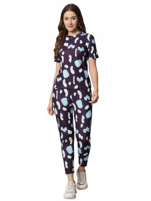 PPTOSS Women's Co-Ord Set Two Piece Tie-dye Night Suit Relaxed Fit Dress