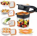 Pradarshan Vegetable Dicer Chopper 5 in 1 Multi-Function Slicer Vegetable & Fruits Cutter, Dicer Grater & Chopper, Peeler with Container Onion Cutter Kitchen Accessories...