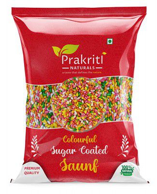 Prakriti Naturals Colourful Sugar Coated SAUNF|Colourful Fennel Seed Mouth FRESHNER (400 Grams)