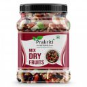 Prakriti Naturals Healthy Mix Dry Fruits (Almonds, Cashew, Green & Black Raisin, walnut, Apricot, cherry, kiwi, pineapple) Nuts and Dry Fruits (Jar pack) 500GM...