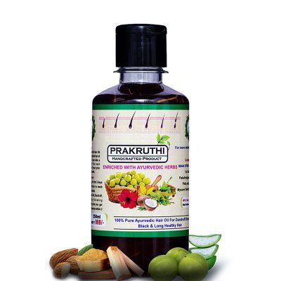 PRAKRUTHI PURE AYURVEDA Herbal Adivasi Hair Oil 100% (250 ML)