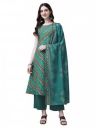 Pratham Blue Kurta Set for Women Cotton Blend Anarkali Printed Kurta...