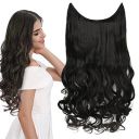 PRAVRAJYA Women Hair Extension Long Curly Black 18 To 20 Inches Hairpiece With 5 BB Clip/Hair Extension for Women Party/Halloween/Christmas...