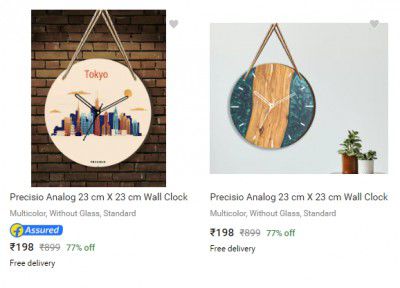 Precisio Analog Wall Clock upto 77% Off