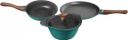 Preethi Artistic Die Cast Non Stick With Glass Lid Non-Stick Coated Cookware Set  (Aluminium, 3 - Piece)...