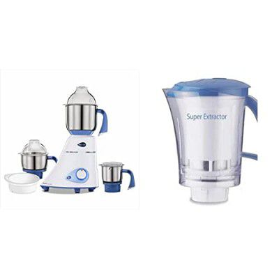 Preethi Blue Leaf Diamond MG-214 mixer grinder 750 watt (Blue/White)