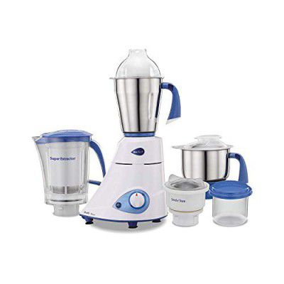Preethi Blue Leaf Platinum MG 139 mixer grinder, 750 watt, White, 4 jars 