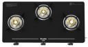 Preethi Luxe 3 Burner Glass Top Gas Stove With Driptray Less Infinity Design, Black...