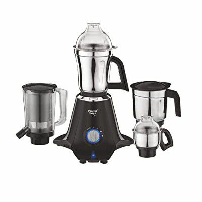 Preethi Plastic Taurus Plus 1000 Watt Mixer Grinder|4 Jars With Super Extractor Juicer Jar (Mg-257)