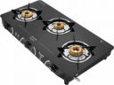 Preethi Zeal 3 Burner (ISI Approved) Glass Manual Gas Stove  ...
