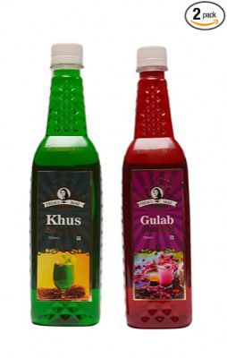 PREM EATACY Homemade Khus Sharbat & Rose Sharbat - 750 ml each (Combo Pack)