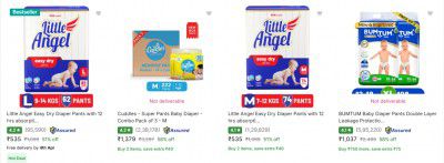 Premium Baby Diaper Pants + Upto ₹50 Coupon On Product Page + Extra ₹75 Off On Cart Value Of ₹750 & Above