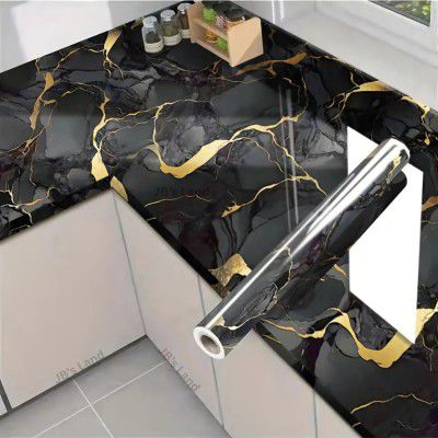 Premium Black & Gold Marble Peel-and-Stick Wallpaper