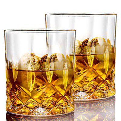 Premium Crystal Old Fashioned Whiskey Glasses, 300 ml, Set of 2