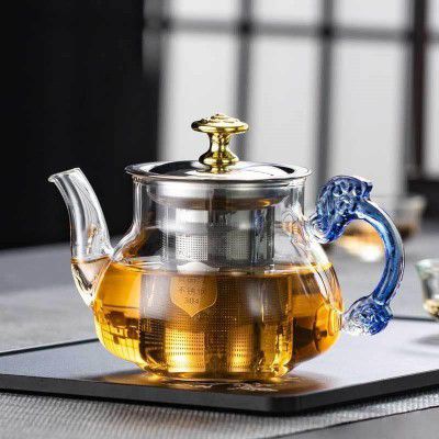 Premium Glass Teapot with Stainless Steel Infuser & Lid – 500ml
