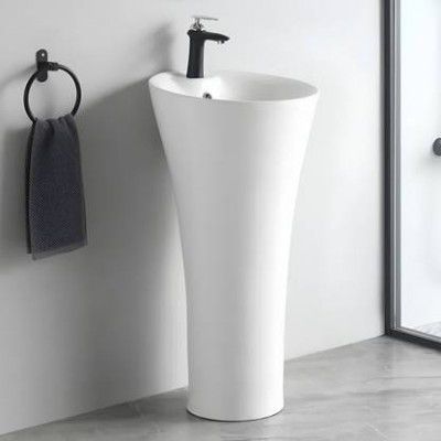 PREMIUM PEDESTAL WASH BASIN Pedestal Basin (GLOSSY WHITE)